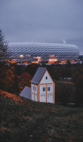Allianz Arena, Munich, Germany Wallpaper 600x1024
