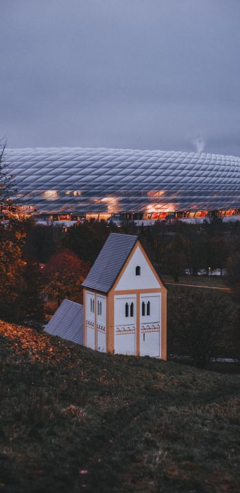 Allianz Arena, Munich, Germany Wallpaper 1440x2960