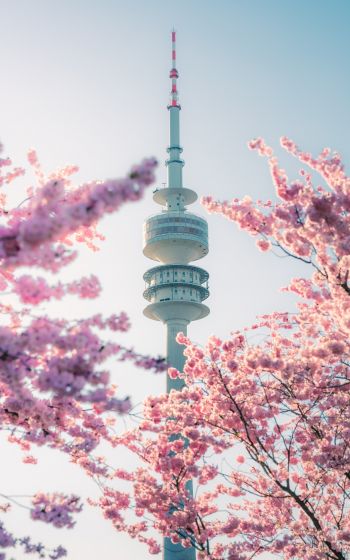olympic tower, Germany Wallpaper 800x1280