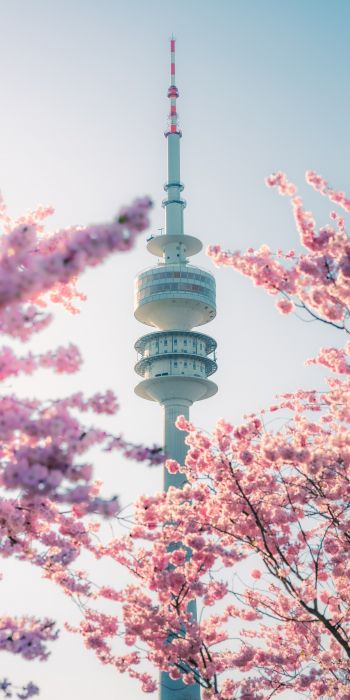 olympic tower, Germany Wallpaper 720x1440