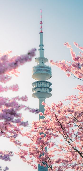 olympic tower, Germany Wallpaper 1440x2960