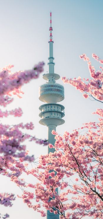 olympic tower, Germany Wallpaper 1080x2280