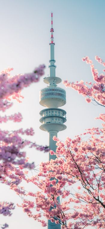 olympic tower, Germany Wallpaper 1080x2340