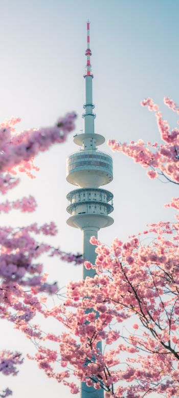 olympic tower, Germany Wallpaper 1080x2400