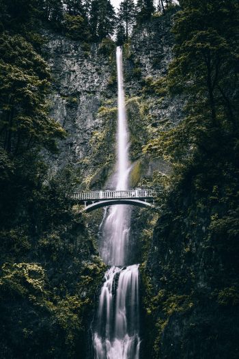 Multnoma Falls, Oregon, USA Wallpaper 640x960