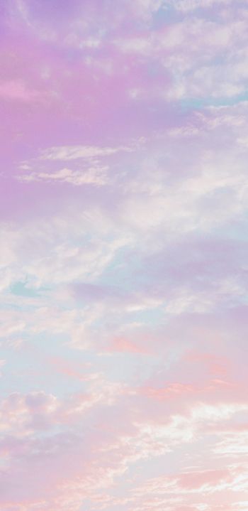 clouds, pink Wallpaper 1080x2220