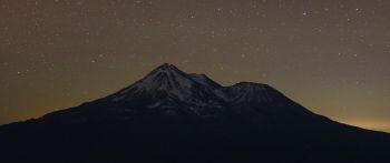 Обои 2560x1080 горы, звездная ночь