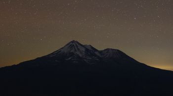 Обои 1920x1080 горы, звездная ночь