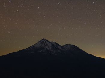 Обои 800x600 горы, звездная ночь