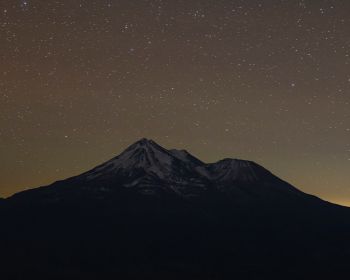 Обои 1280x1024 горы, звездная ночь