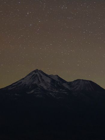 Обои 1620x2160 горы, звездная ночь