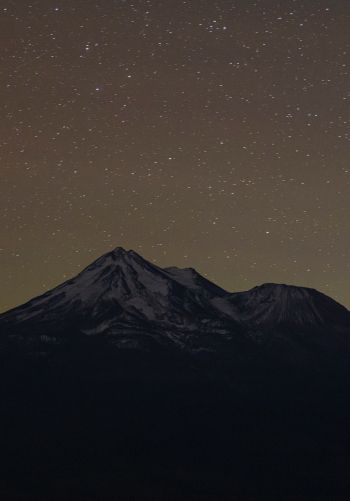 Обои 1668x2388 горы, звездная ночь