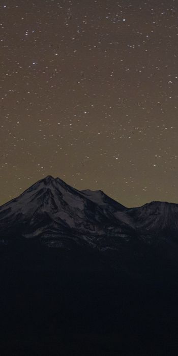 Обои 720x1440 горы, звездная ночь