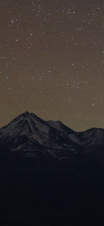 Обои 1080x2340 горы, звездная ночь
