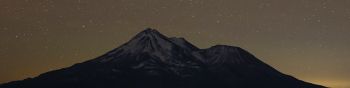 mountains, starry night Wallpaper 1590x400