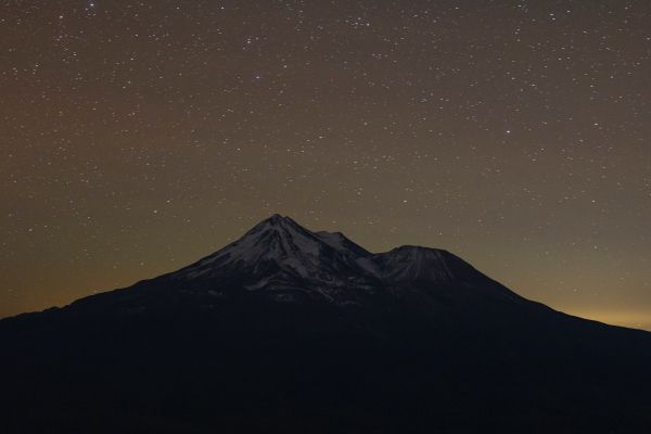 mountains, starry night Wallpaper 7344x4898