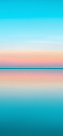 horizon, water, blue Wallpaper 828x1792