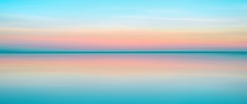horizon, water, blue Wallpaper 2560x1080
