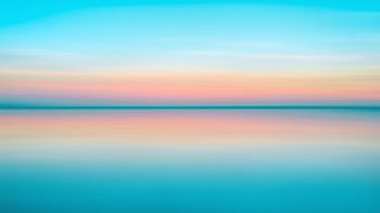 horizon, water, blue Wallpaper 1366x768