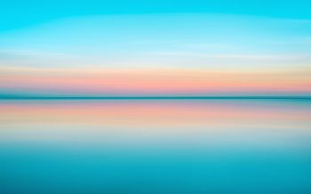 horizon, water, blue Wallpaper 2560x1600