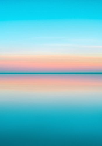 horizon, water, blue Wallpaper 1668x2388