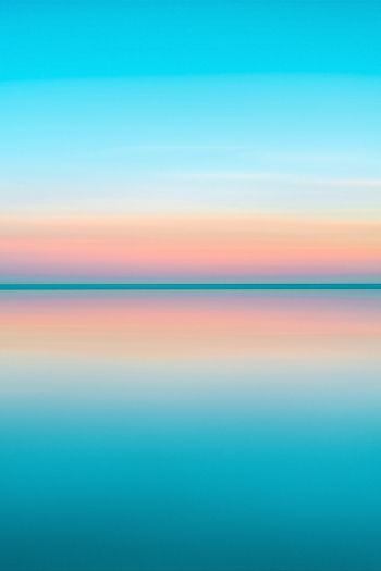 horizon, water, blue Wallpaper 640x960