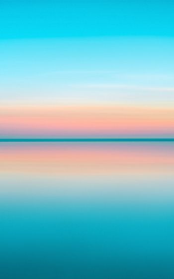 horizon, water, blue Wallpaper 1752x2800