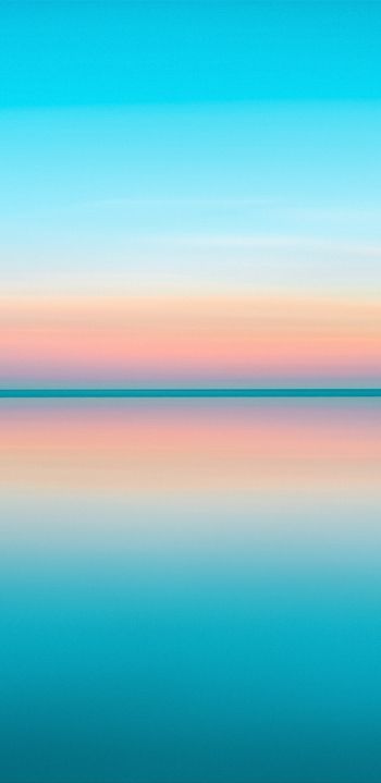 horizon, water, blue Wallpaper 1440x2960