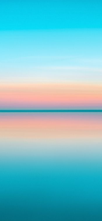 horizon, water, blue Wallpaper 1080x2340