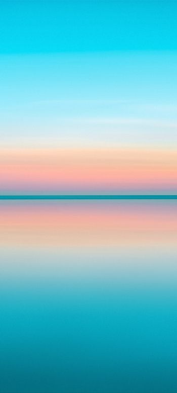 horizon, water, blue Wallpaper 1080x2400
