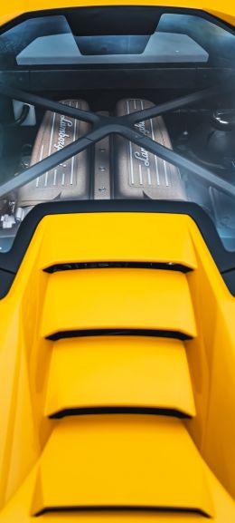 yellow Lamborghini, sports car Wallpaper 1080x2400