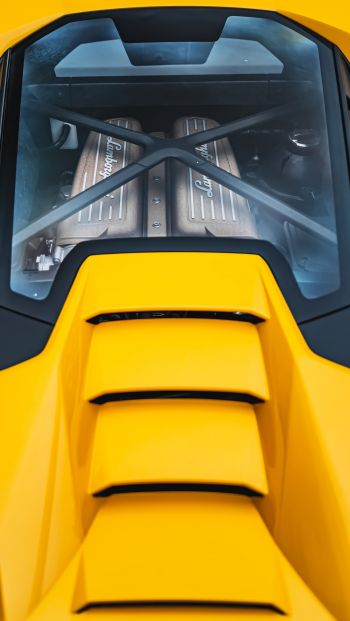 yellow Lamborghini, sports car Wallpaper 640x1136