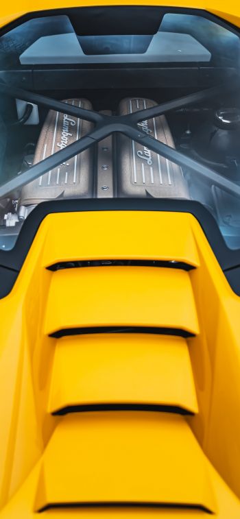 yellow Lamborghini, sports car Wallpaper 1125x2436