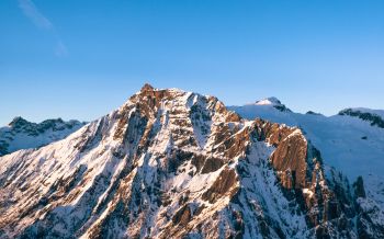 snowy mountains, sky Wallpaper 2560x1600