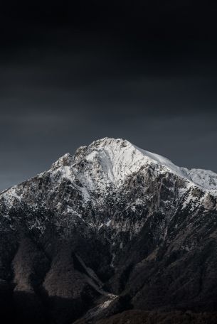 mountains, night, snow Wallpaper 3216x4818