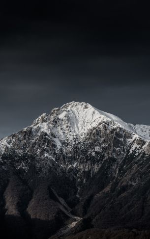 mountains, night, snow Wallpaper 1752x2800