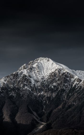 mountains, night, snow Wallpaper 1752x2800