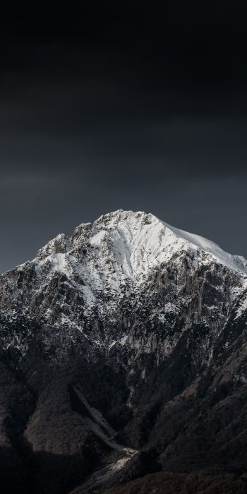 mountains, night, snow Wallpaper 720x1440