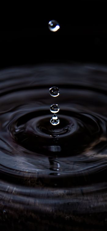ripple, water, drop Wallpaper 828x1792