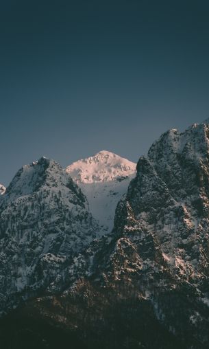 mountains, sky, snow Wallpaper 1200x2000