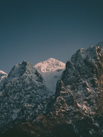mountains, sky, snow Wallpaper 1536x2048