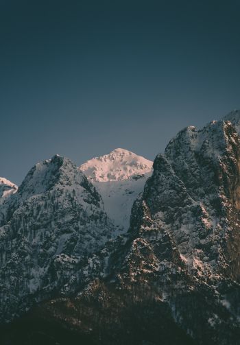 mountains, sky, snow Wallpaper 1640x2360