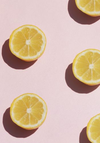 lemon, pink, yellow Wallpaper 1668x2388