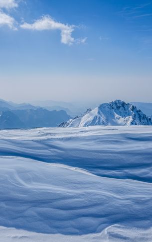 snowy mountains, sky Wallpaper 1752x2800