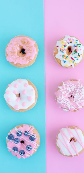 donuts, baking, frosting Wallpaper 1440x2960
