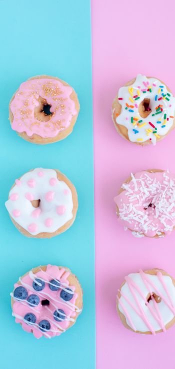 donuts, baking, frosting Wallpaper 1080x2280