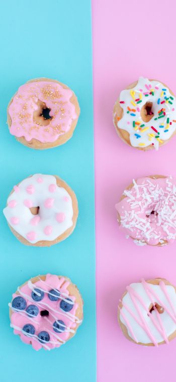 donuts, baking, frosting Wallpaper 1284x2778