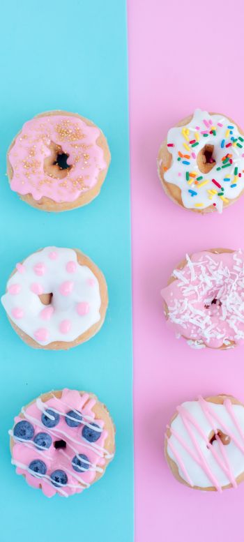 donuts, baking, frosting Wallpaper 1440x3200