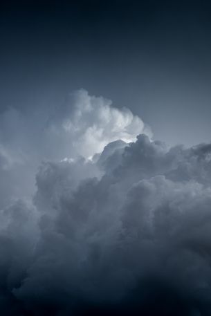 clouds, sky, height Wallpaper 640x960