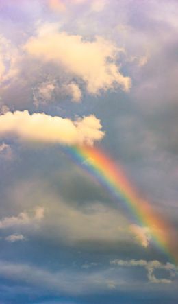 rainbow, clouds, height Wallpaper 600x1024
